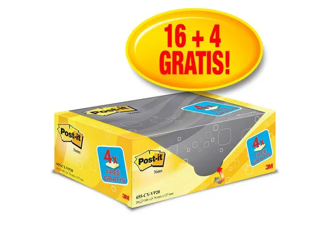 Post-it® Notatblokk POST-IT 76x127 CY (20)