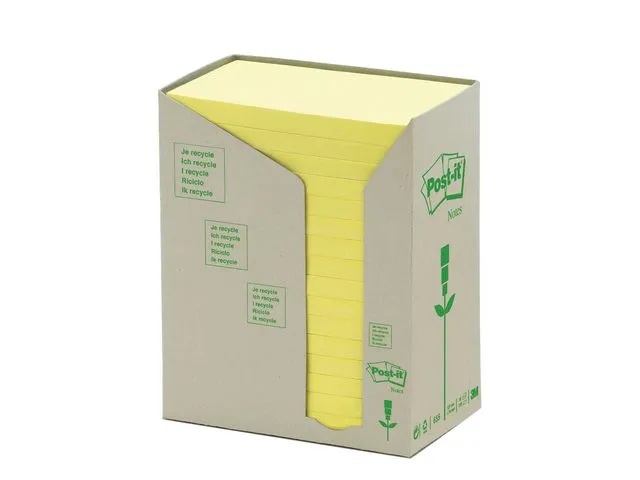Post-it® Notatblokk POST-IT 76x127 resirk gul(16)