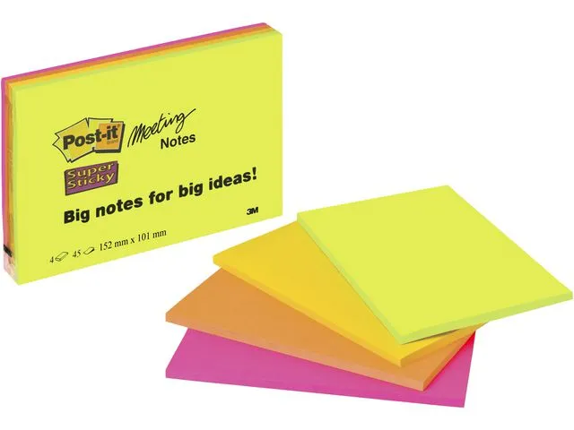 Post-it® Notatblokk POST-IT SS 101x152 ass (4)