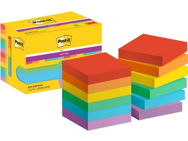 Post-it® Notatblokk POST-IT SSN 48x48 Playful(12)