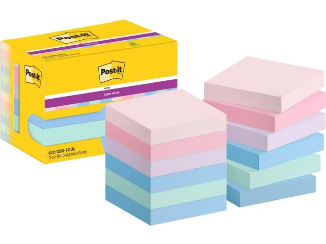 Post-it® Notatblokk POST-IT SSN 48x48 Soulful(12)