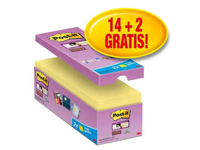 Post-it® Notatblokk POST-IT SSN 76x76 CY (16)