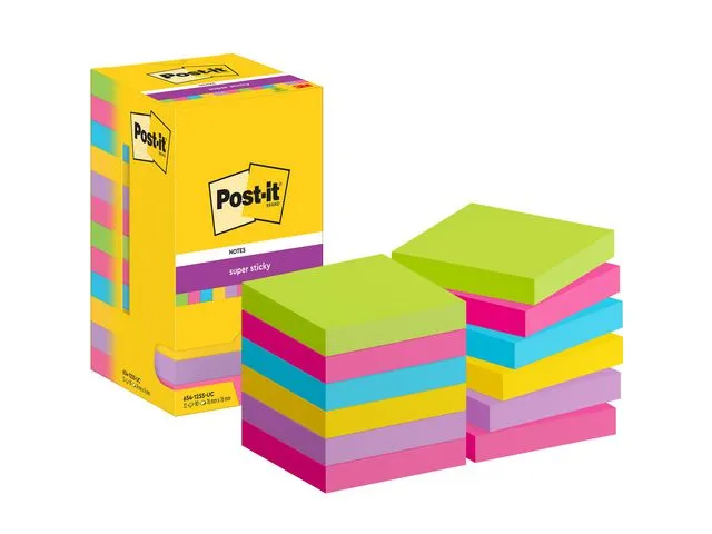 Post-it® Notatblokk POST-IT SSN 76x76 Rainbow(12)