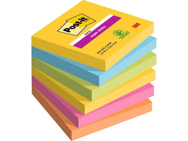 Post-it® Notatblokk POST-IT SS 76x76mm Carni(6)