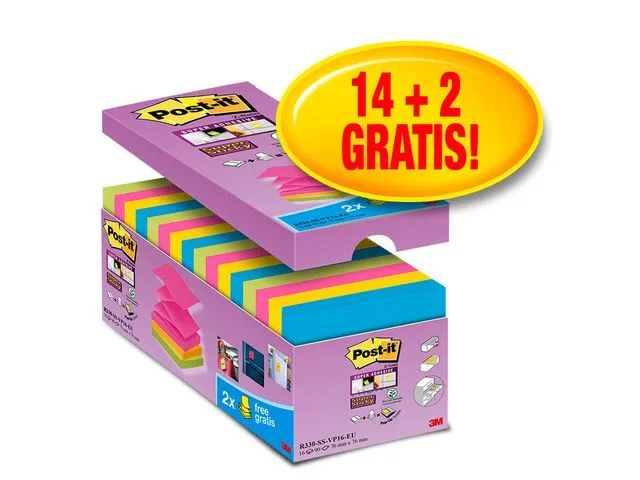 Post-it® Notatblokk POST-IT SSZN 76x76 ass (16)