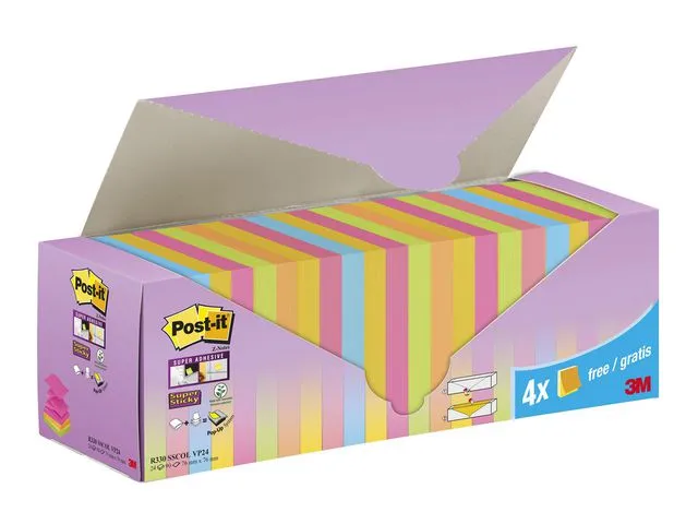 Post-it® Notatblokk POST-IT SSZN 76x76 ass (24)