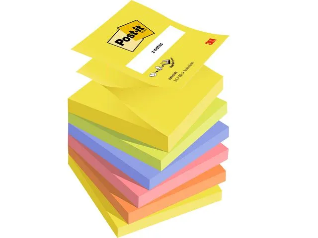 Post-it® Notatblokk POST-IT ZN 76x76 ass neon (6)