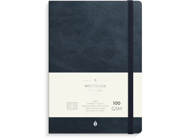 Burde Notatbok BURDE Deluxe A5 blå