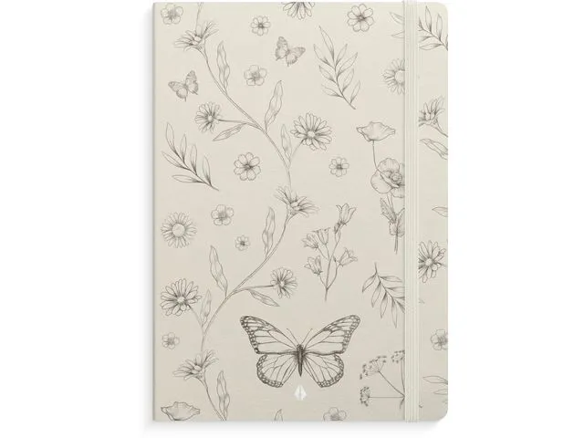 Burde Notatbok BURDE Deluxe A5 butterfly