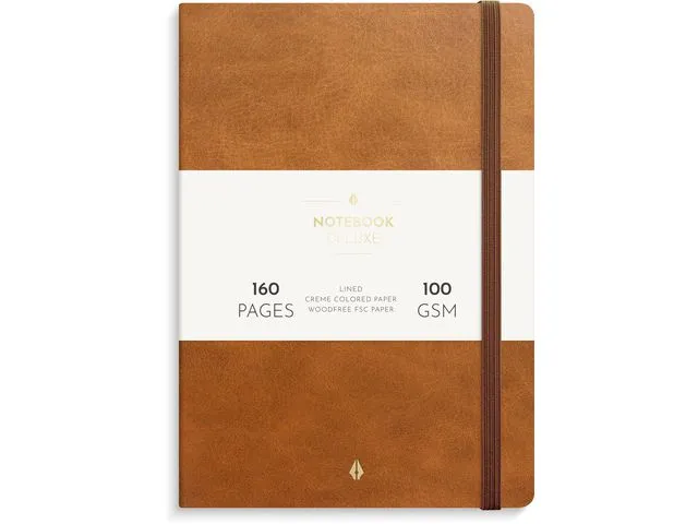 Burde Notatbok BURDE Deluxe A5 cognac
