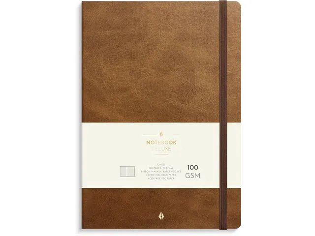 Burde Notatbok BURDE Deluxe B5 cognac