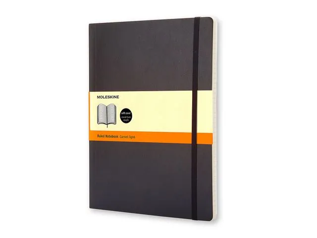 Moleskine Notatbok MOLESKINE Soft XL linj sort