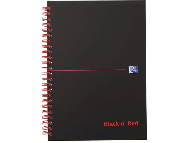Oxford Spiralbok OXFORD bk'n red A5 PP 140s lin