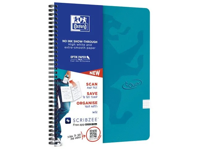 Oxford Notatbok OXFORD Touch A4+ 90g rut turkis
