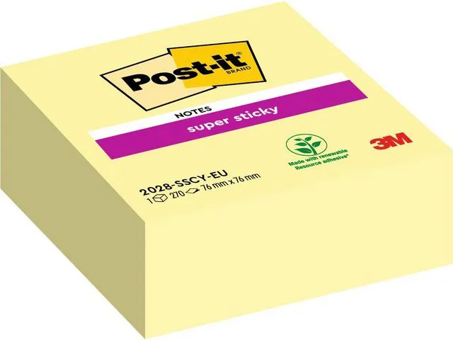Post-it® Notatkube POST-IT SSN 76x76 CY
