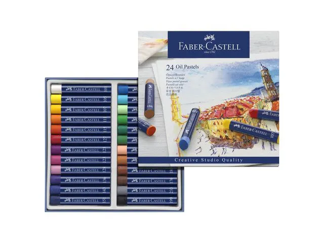 Faber-Castell oljepastellfargestifter Studio Quality, pakke med 24