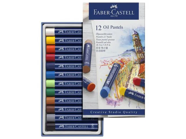 Faber-Castell oljepastellfargestifter Studio Quality, pakke med 12