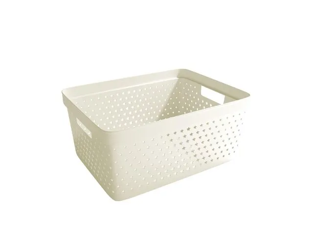 NORDISKA PLAST Oppbevaringskurv Star 13L beige