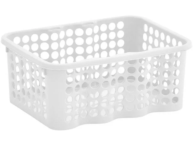 NORDISKA PLAST Oppbevaringskurv liten Hvit