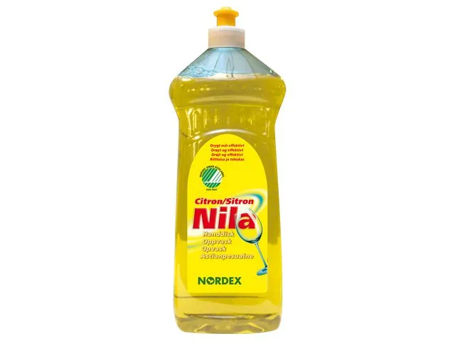 NILA Oppvaskmiddel, gul, sitron, 1 liter