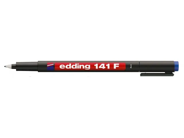 edding permanent merkepenn 141 S, kulespiss, 0,6 mm strekbredde, blå