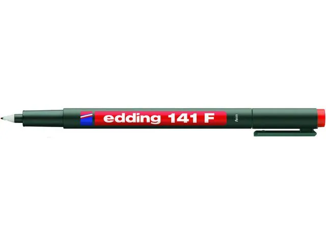 edding permanent merkepenn 141 S, kulespiss, 0,6 mm strekbredde, rød