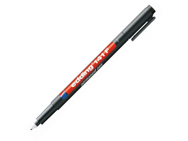 edding 141 permanent merkepenn med fin kulespiss 0,6 mm strekbredde, sort