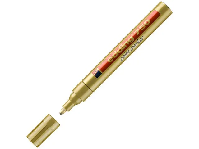 edding 750-paint marker, permanent merkepenn med kulespiss, 2–4 mm, gull