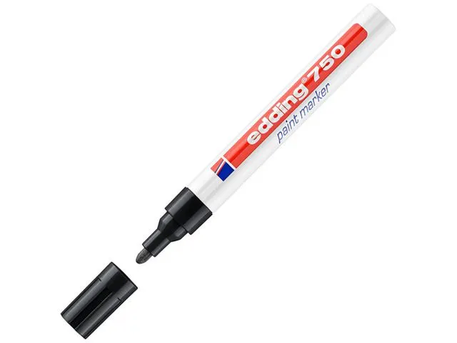 edding 750-paint marker, permanent merkepenn med kulespiss, 2–4 mm, sort