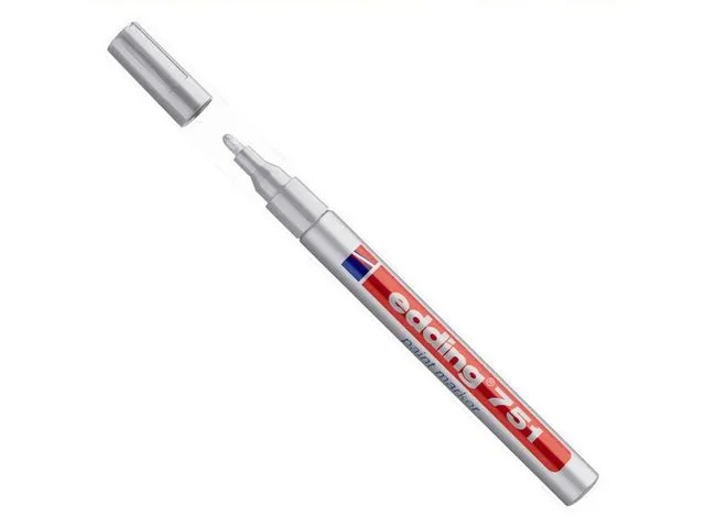 edding 751-paint marker, permanent merkepenn med kulespiss, 1–2 mm, sølv