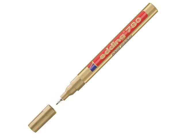 edding 780-paint marker, permanent merkepenn med kulespiss, 0,8 mm, gull