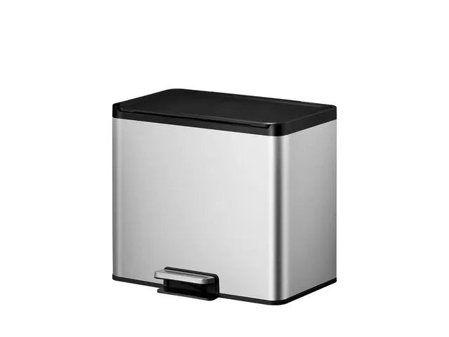 EKO Pedalbøtte EKO Essential 3x9L matt stål