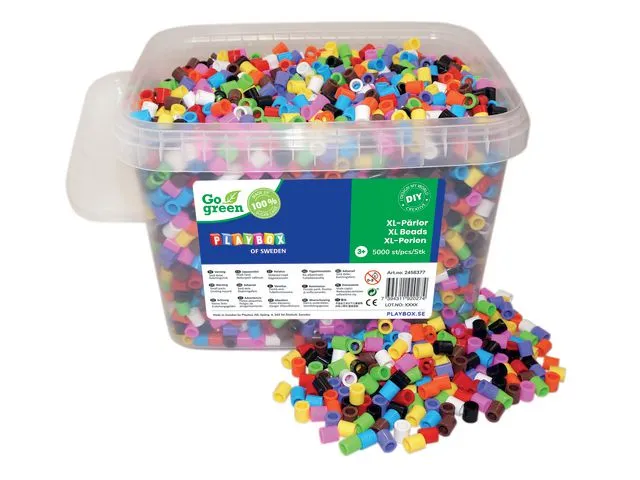 PLAYBOX Perler PLAYBOX XL 10 farger mix (5 000)