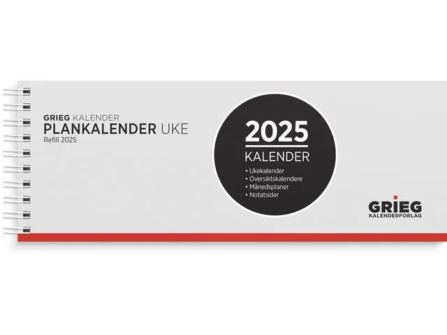 Grieg Plankalender GRIEG 2025 spiral