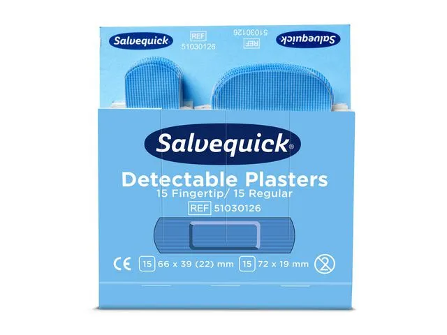 Salvequick Plaster SALVEQUICK detectable blå (30x6)