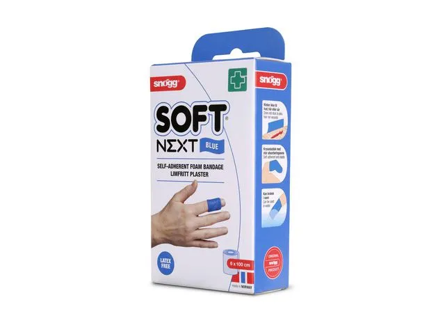 snögg Plaster Soft NEXT 6cmx1m Blå