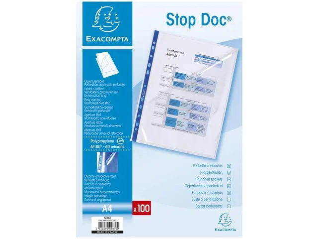 Exacompta Plastlomme EXACOMPTA A4 60my (100)