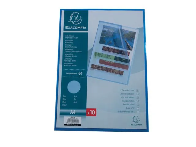 Exacompta Plastomslag EXACOMPTA A4 120my blå (10)