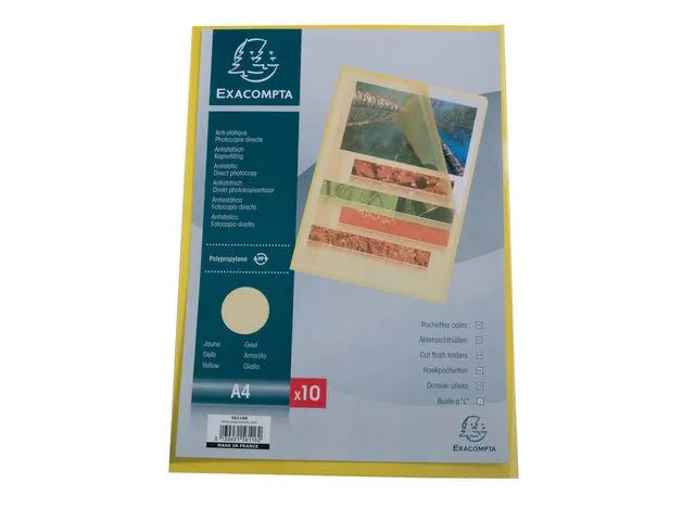 Exacompta Plastomslag EXACOMPTA A4 120my gul (10)