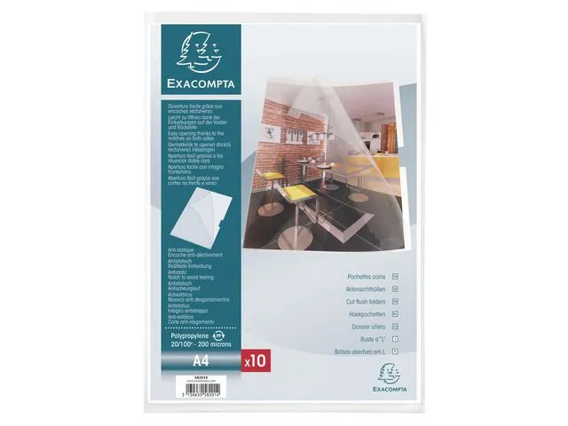 Exacompta Plastlomme EXACOMPTA A4 L åpning (10)