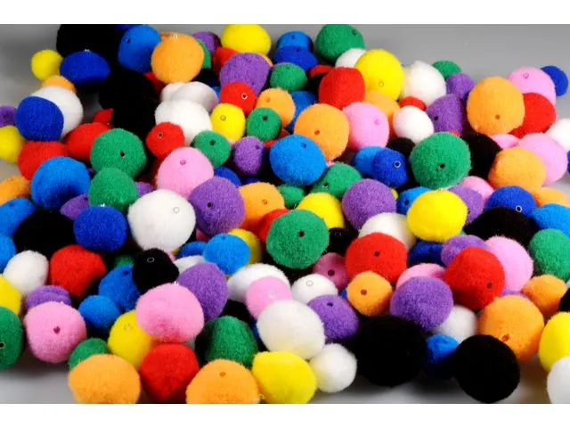 Pom Pom med hull 20 og 30mm