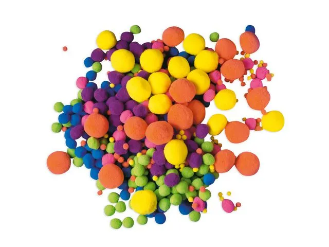 PLAYBOX Pom Pom neon assorterte farger (500)