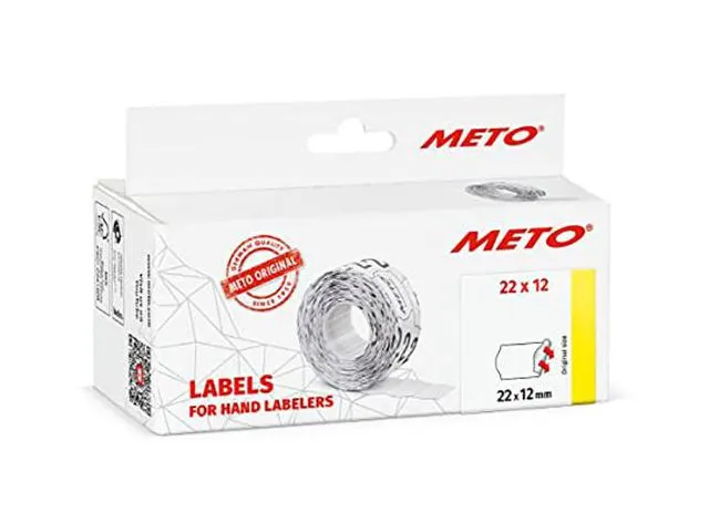 METO Prisetikett 22x12mm hvit (6)