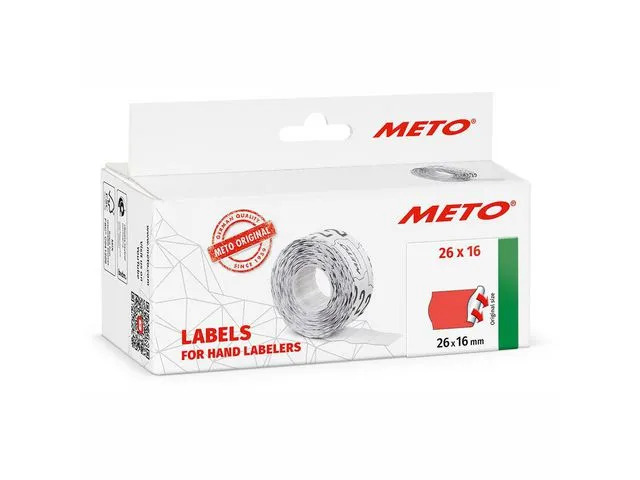 METO Prisetikett METO 26x16 rød perman. (6)