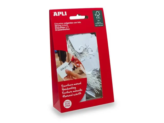 Apli Prislapp med tråd APLI 15x24mm