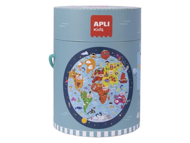 Apli Puslespill APLI Verdenskart Circular