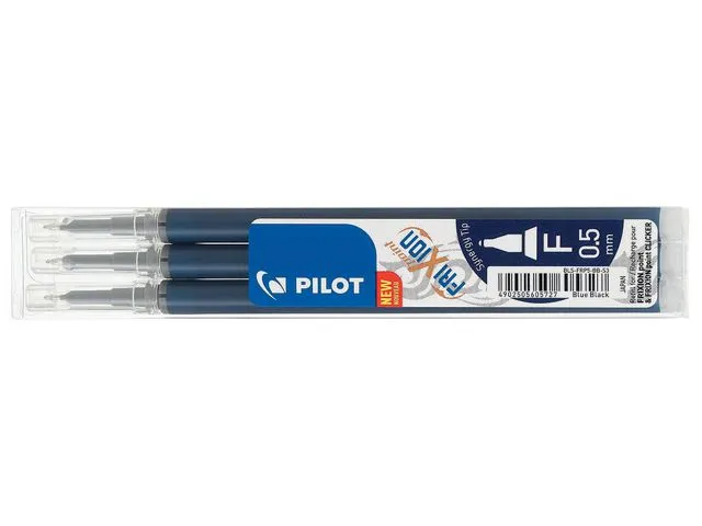 Pilot Refill sett Frixion Point 05 blåsort