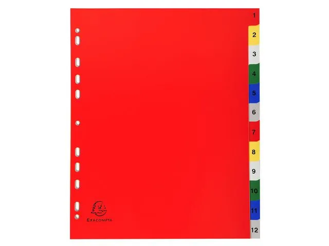 Exacompta Register EXACOMPTA A4+ 1-12 hvit