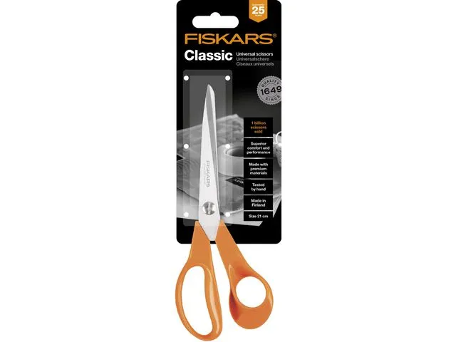 Fiskars Saks Universal 21cm orange