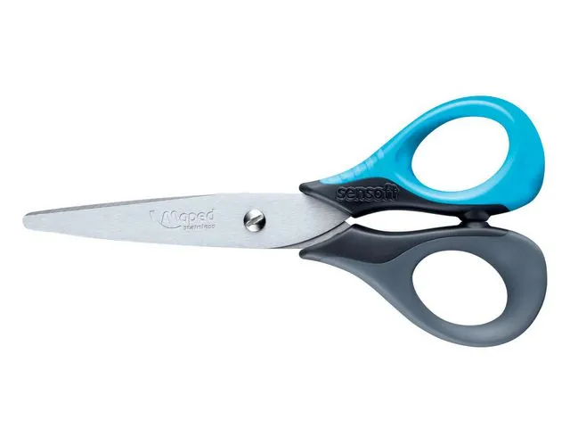 Maped Saks MAPED barn 13cm softgrip blå/grå